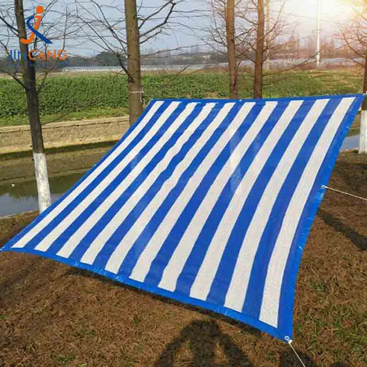 Tarpaulin PP 100% daur ulang kanthi segitiga ireng dikuatake