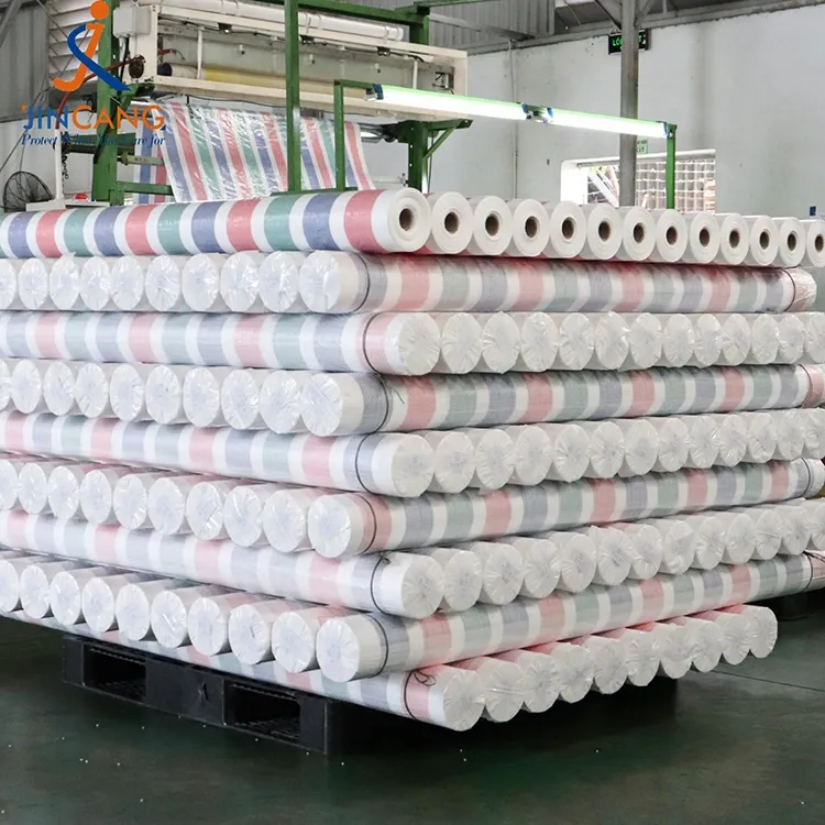 110 GSM Strip PE Tarpaulin Roll
