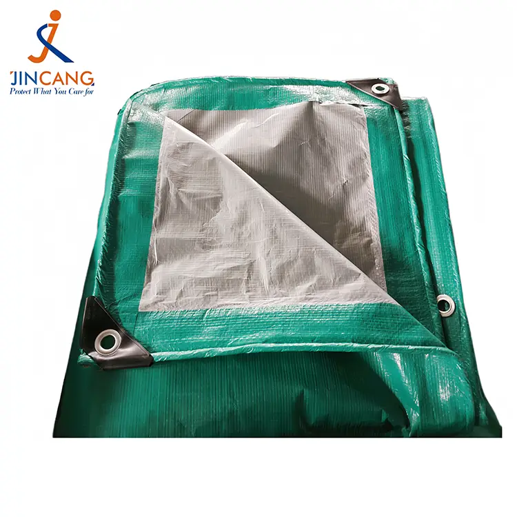 Napa Pilih 120GSM Green Silver PE Tarpaulin kanggo Perlindhungan ruangan sing Bisa Dipercaya?