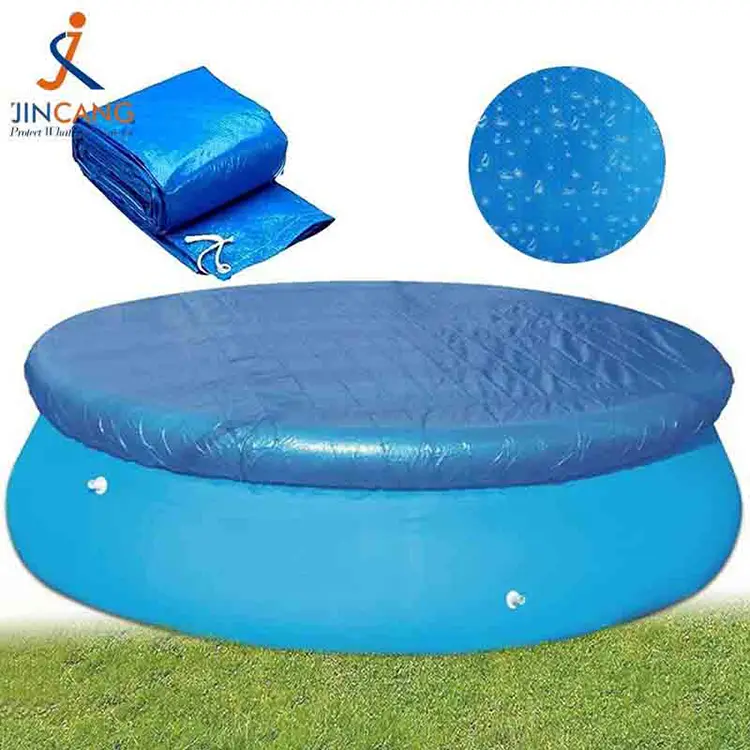 Tutup kolam renang biru